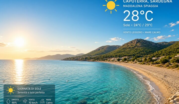 Previsioni meteo Capoterra 21 agosto 2026 sole e mare calmo