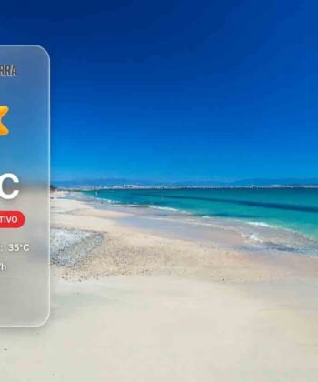 Previsioni meteo Capoterra 27 agosto 2026: sole e cielo sereno, temperatura massima 35 gradi, minima 28 gradi, vento da sud-est e mare poco mosso.