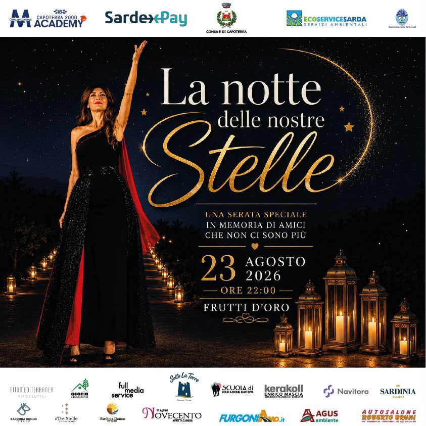 Locandina Notte delle nostre stelle capoterra 2000