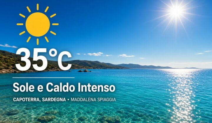 Previsioni meteo Capoterra 22 agosto 2026 sole e caldo 35 gradi