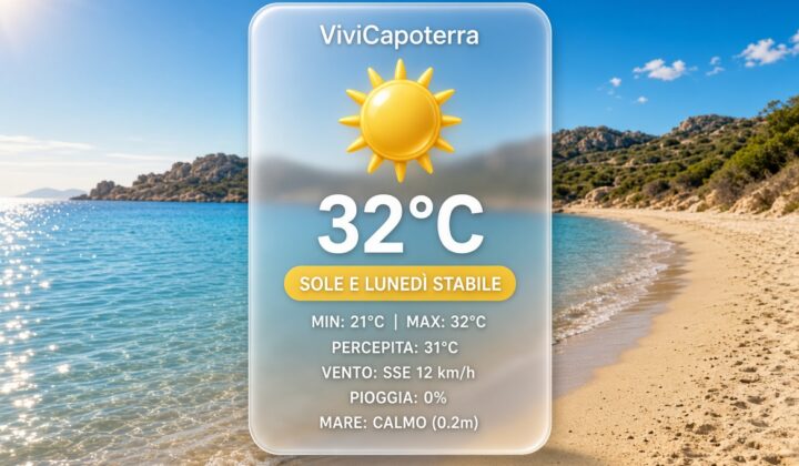 Previsioni Meteo Capoterra 14 settembre 2026 cielo sereno e sole a La Maddalena Spiaggia