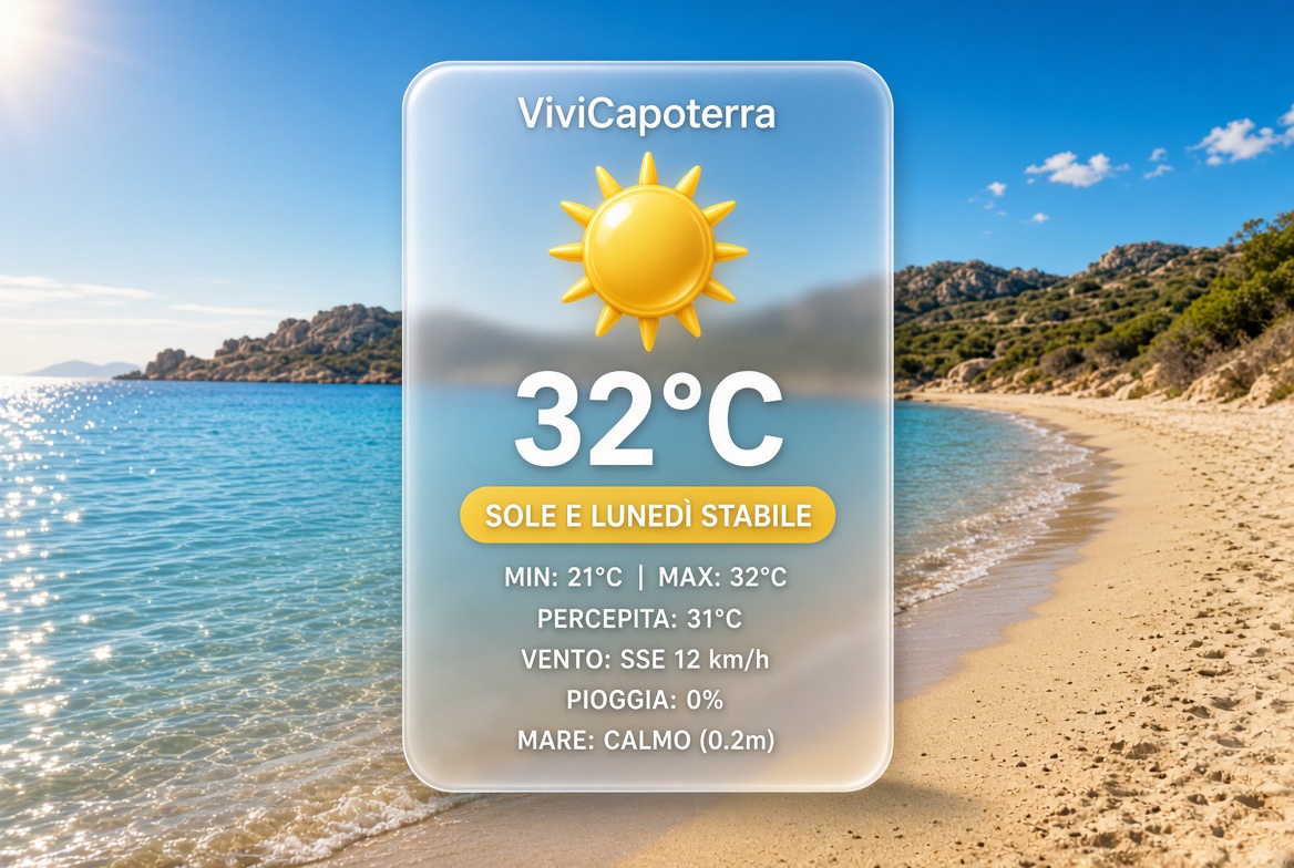 Previsioni Meteo Capoterra 14 settembre 2026 cielo sereno e sole a La Maddalena Spiaggia Previsioni Meteo Capoterra 14 settembre 2026 cielo sereno e sole a La Maddalena Spiaggia