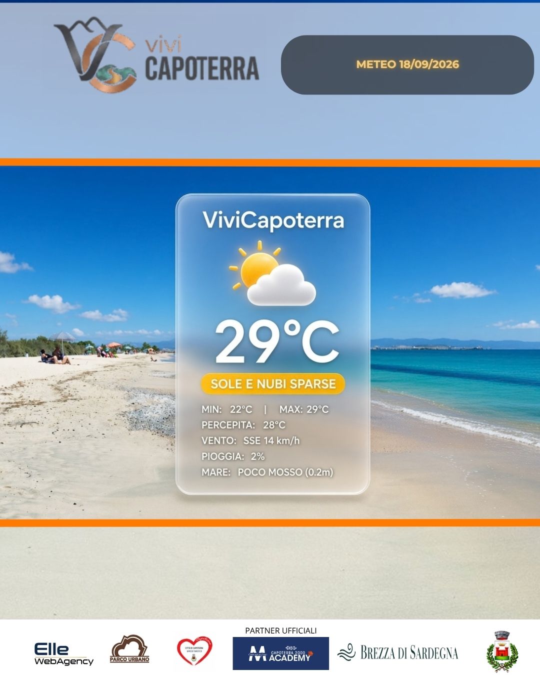 Previsioni Meteo Capoterra 18 settembre 2026 bollettino e tendenza meteo a La Maddalena Spiaggia