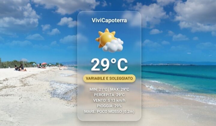Previsioni Meteo Capoterra 19 settembre 2026 bollettino e tendenza meteo a La Maddalena Spiaggia