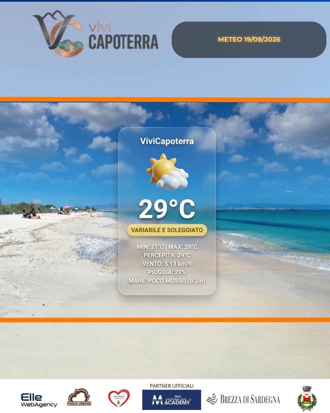 Previsioni Meteo Capoterra 19 settembre 2026 bollettino e tendenza meteo a La Maddalena Spiaggia Previsioni Meteo Capoterra 19 settembre 2026 bollettino e tendenza meteo a La Maddalena Spiaggia