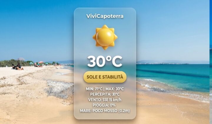 Previsioni Meteo Capoterra 21 settembre 2026 bollettino e tendenza meteo a La Maddalena Spiaggia