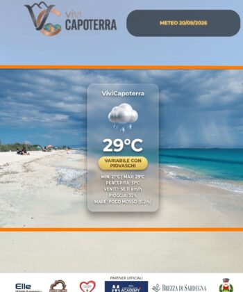 Previsioni Meteo Capoterra 20 settembre 2026 bollettino e tendenza meteo a La Maddalena Spiaggia