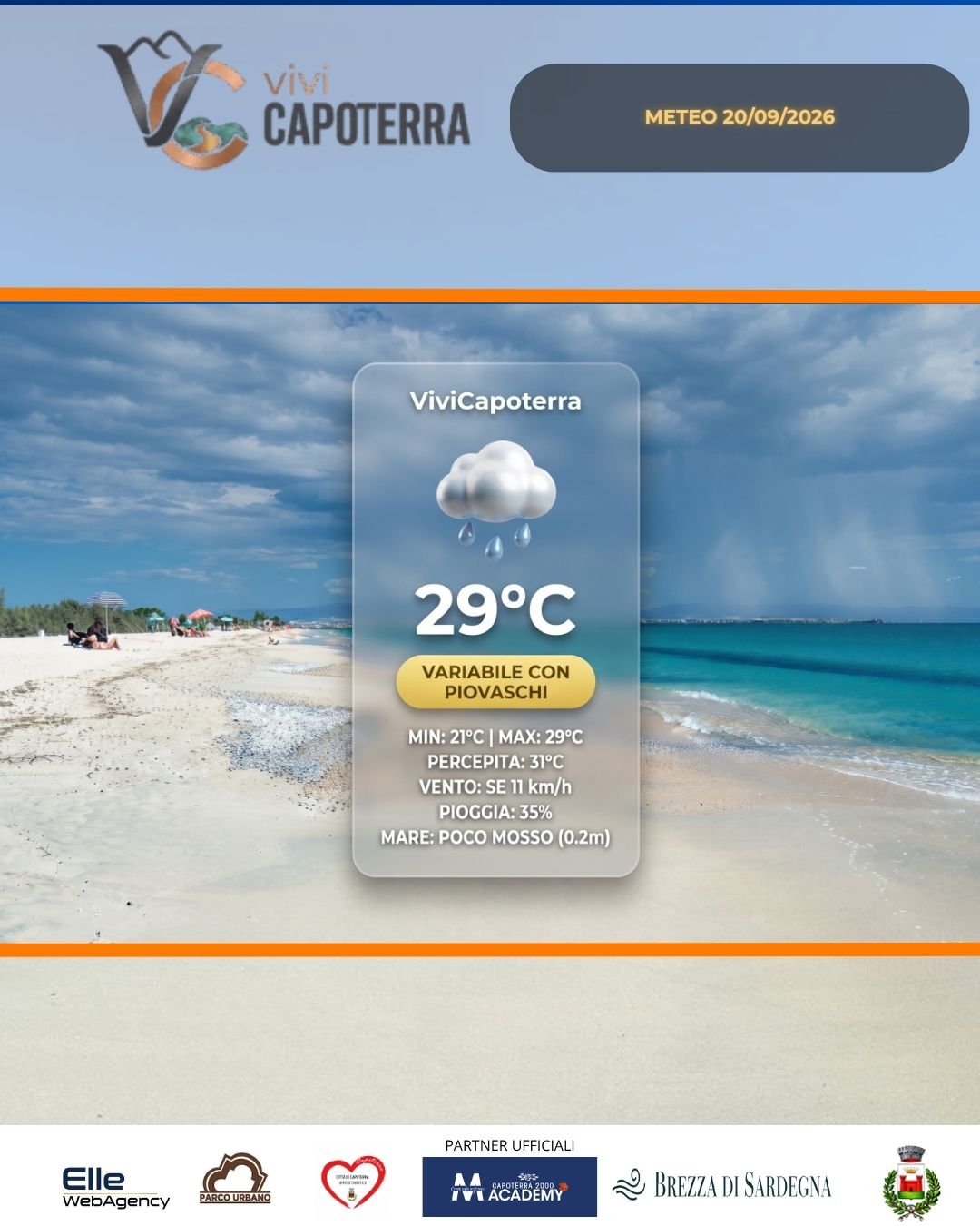 Previsioni Meteo Capoterra 20 settembre 2026 bollettino e tendenza meteo a La Maddalena Spiaggia