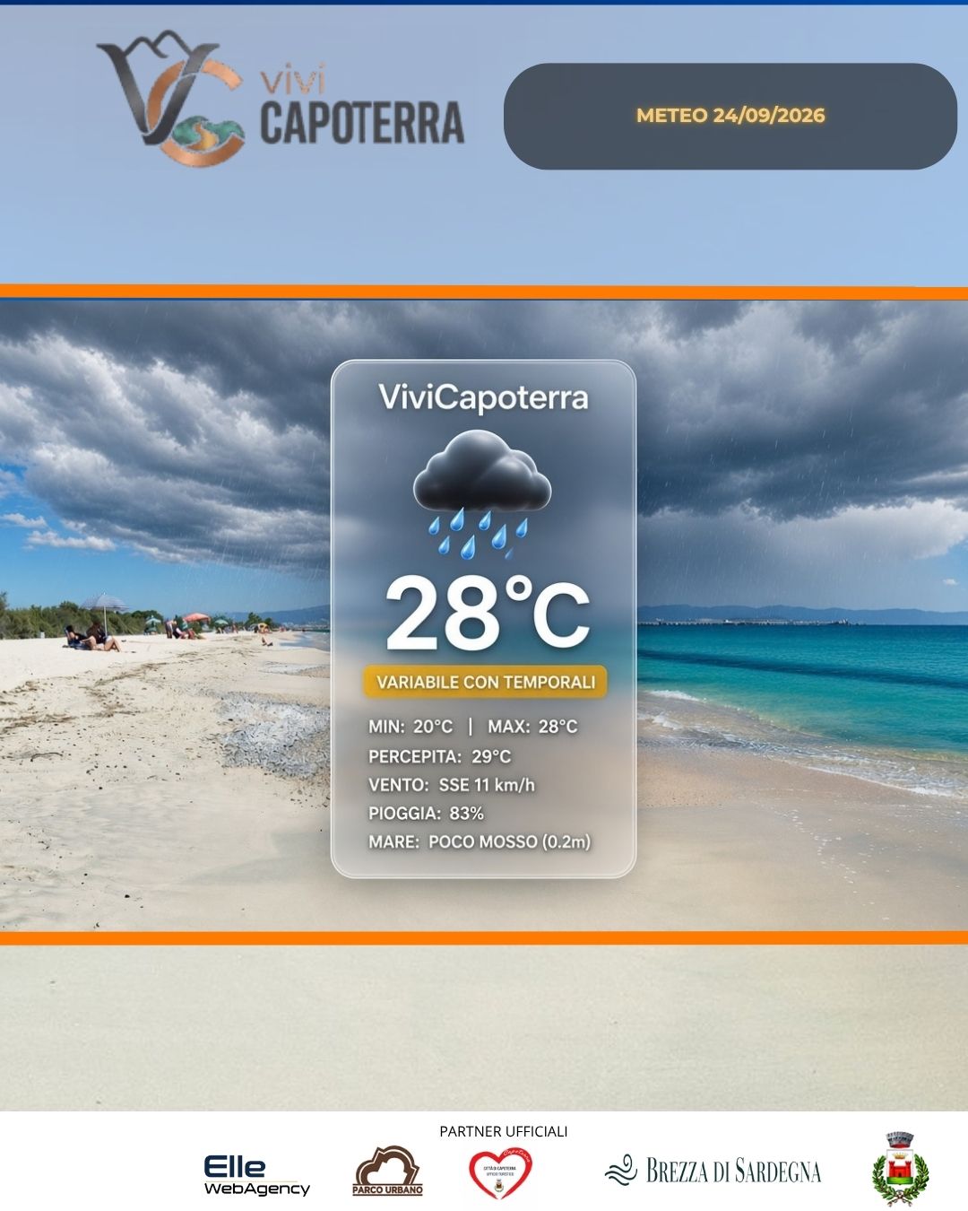 Previsioni Meteo Capoterra 24 settembre 2026 bollettino e tendenza meteo a La Maddalena Spiaggia
