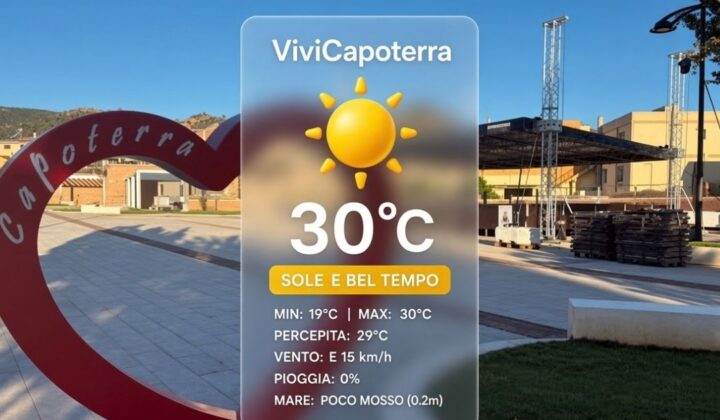 Previsioni Meteo Capoterra 25 settembre 2026 bollettino e tendenza meteo a La Maddalena Spiaggia