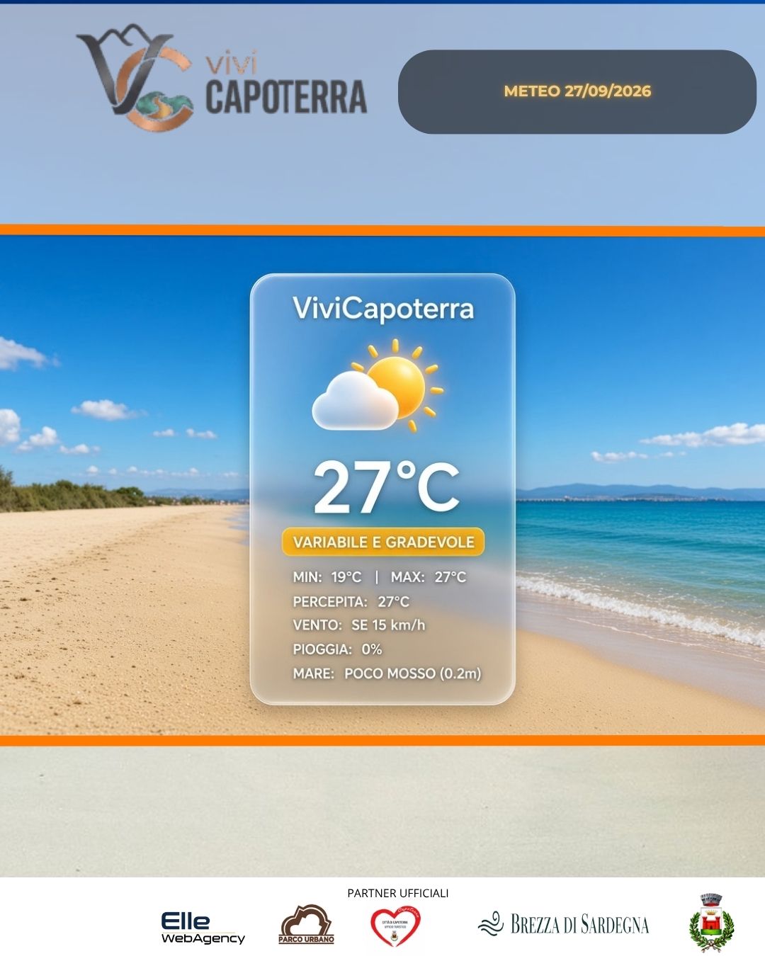 Previsioni Meteo Capoterra 27 settembre 2026 bollettino e tendenza meteo a La Maddalena Spiaggia Previsioni Meteo Capoterra 27 settembre 2026 bollettino e tendenza meteo a La Maddalena Spiaggia