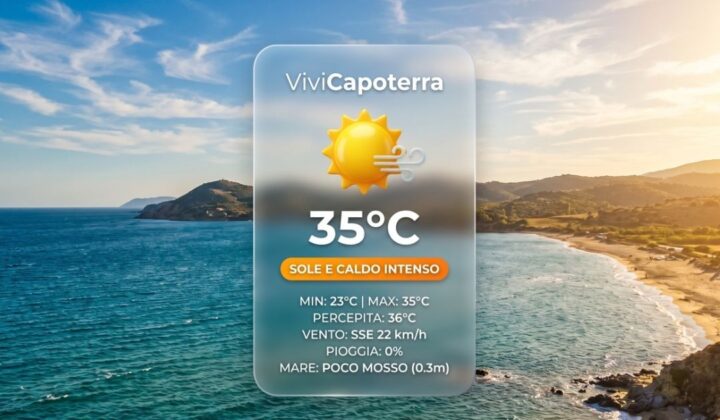 Meteo Capoterra 9 Settembre 2026: picco caldo e break