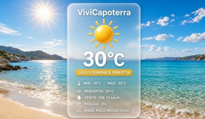 Previsioni Meteo Capoterra 13 settembre 2026 sole e cielo sereno a La Maddalena Spiaggia