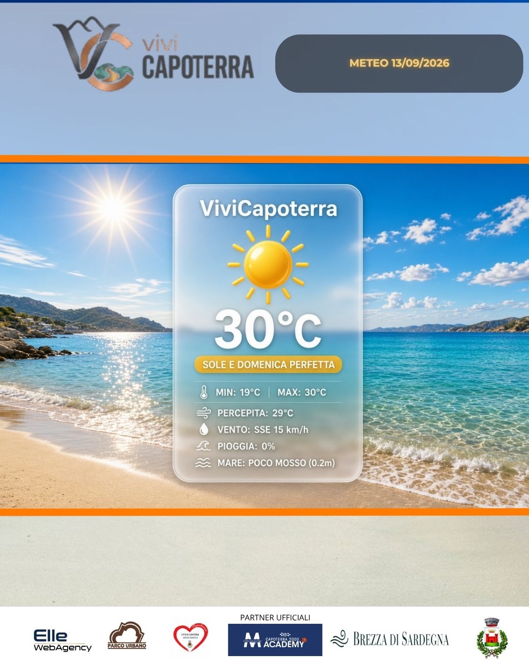 Previsioni Meteo Capoterra 13 settembre 2026 sole e cielo sereno a La Maddalena Spiaggia Previsioni Meteo Capoterra 13 settembre 2026 sole e cielo sereno a La Maddalena Spiaggia