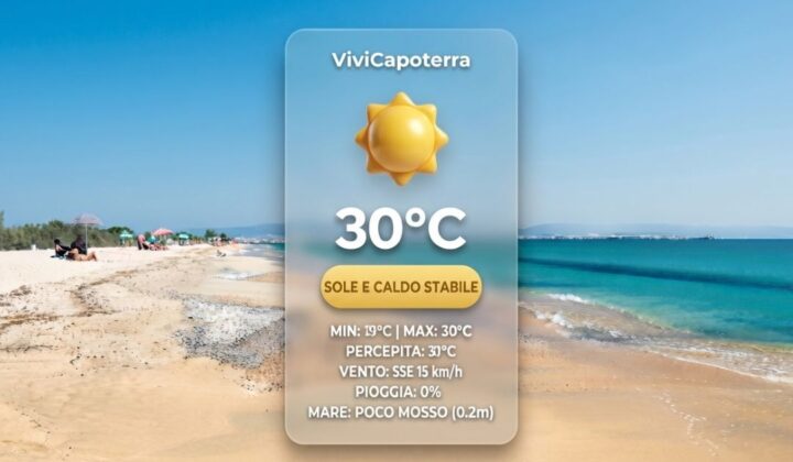 Previsioni Meteo Capoterra 22 settembre 2026 bollettino e tendenza meteo a La Maddalena Spiaggia