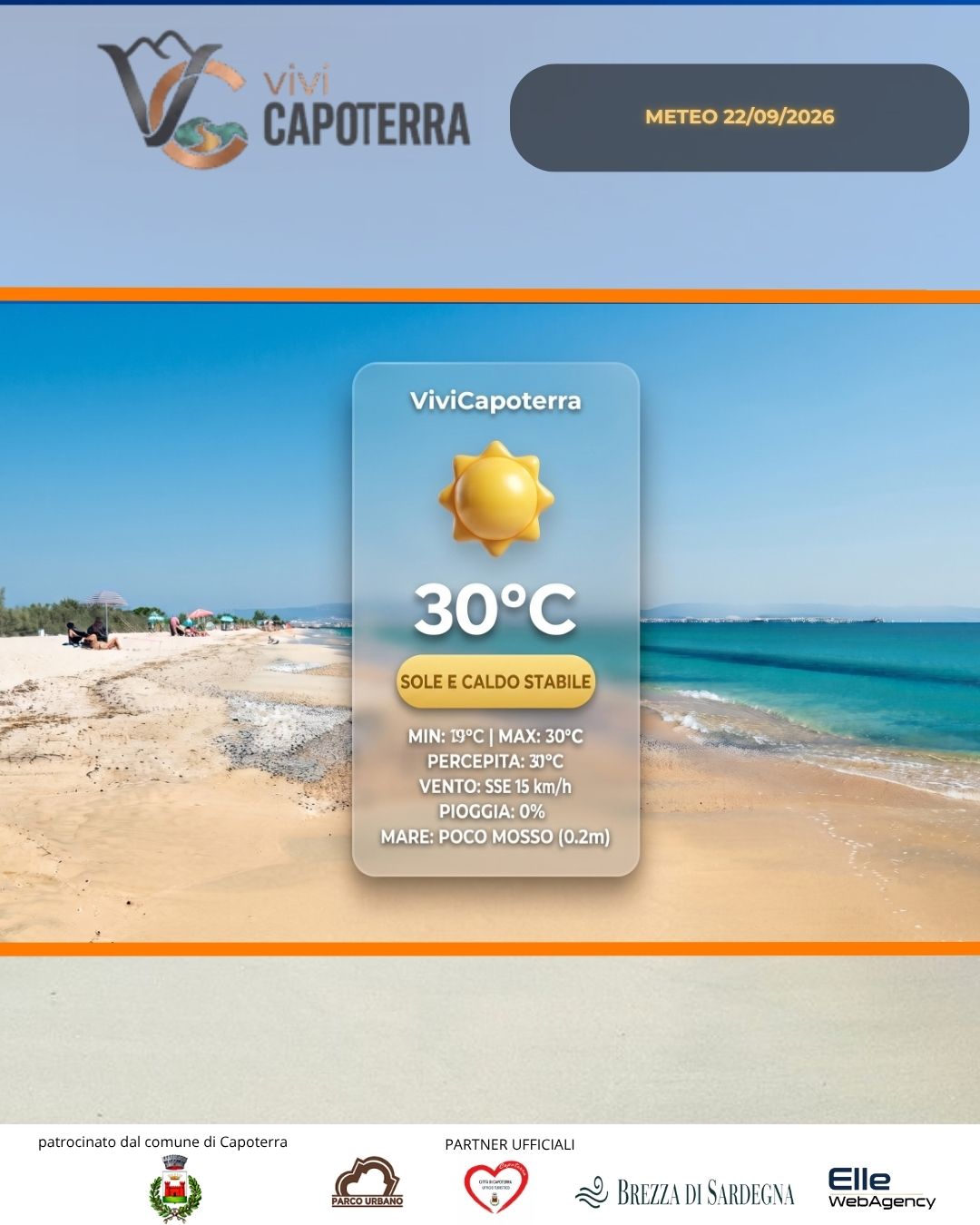 Previsioni Meteo Capoterra 22 settembre 2026 bollettino e tendenza meteo a La Maddalena Spiaggia