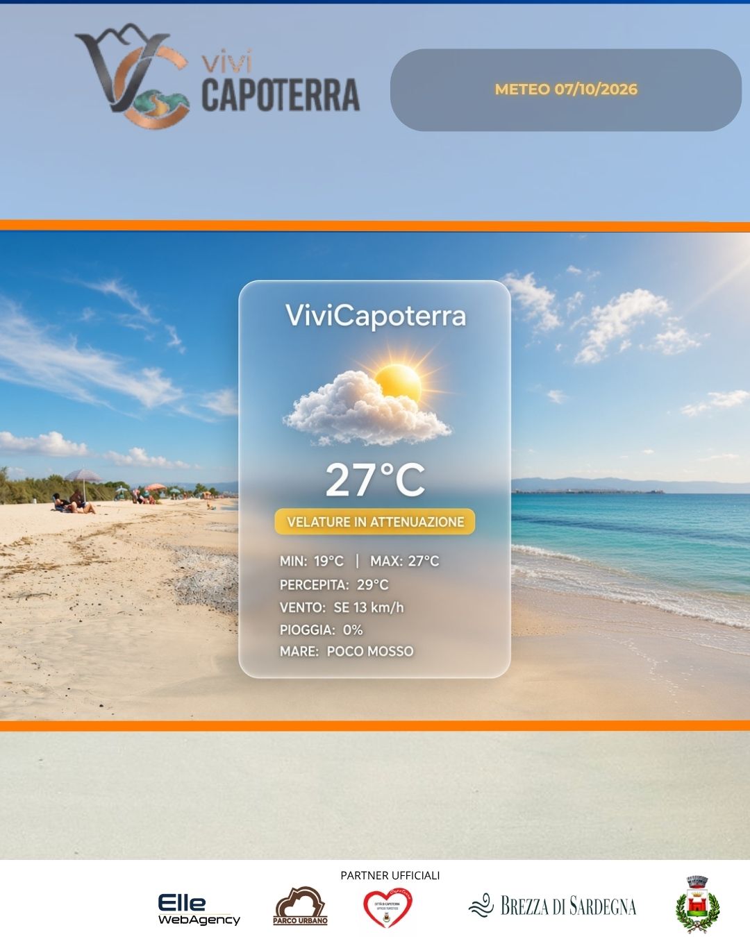 Previsioni Meteo Capoterra 7 ottobre 2026 bollettino dettagliato e tendenza litorale La Maddalena Spiaggia